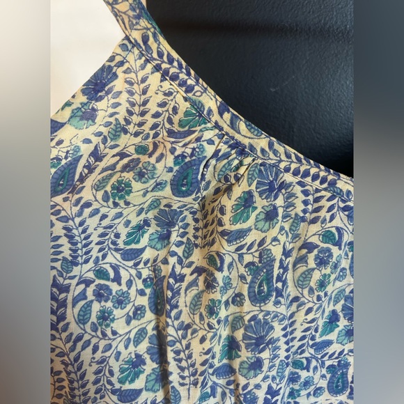 Vintage Avatar Indian Cotton Handblocked Paisley Tank Top Size L - Picture 9 of 12